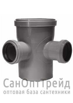 Крестовина двухплоскостная ПП для внутренней канализации 90гр 110х110х50(л) 20125448 - фото 24783