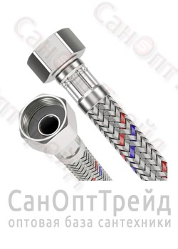 Подводка для воды 1/2" 0,80м г/г нерж. сталь TiM 20125260 - фото 24978