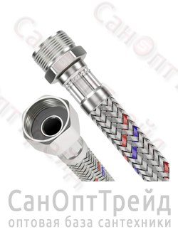 Подводка для воды 1/2" 1,20м г/ш нерж. сталь TiM 20125265 - фото 24983