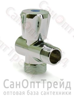 Вентиль трехходовой 1/2"х3/4"х1/2" (НР/НР/ВР) для подключения приборов 5838 хром TiM 20126150 - фото 25098