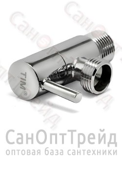 Кран угловой с отражателем 1/2"х1/2" (НР/НР) для подключения приборов 5825 хром TiM 20126146 - фото 25105