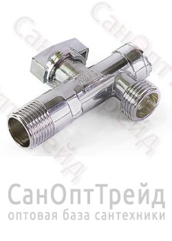 Кран угловой с отражателем и сеткой 1/2"х1/2" (НР/НР) для подключения приборов 5810 хром TiM 20126137 - фото 25112