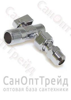 Кран угловой с отражателем и фильтром 10 х1/2" (Ц/НР) для подключения приборов 5829 хром TiM 20126142 - фото 25114