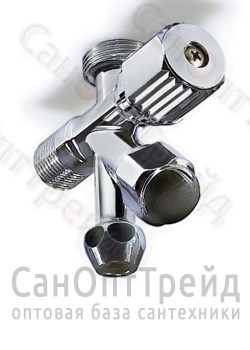 Кран угловой с отражателем комбинированный 1/2" (НР) для подключения приборов 5836 хром TiM 20126143 - фото 25115