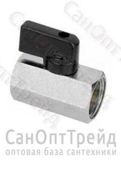 Кран шаровой латунь никель МИНИ полнопроходной 1/2" ВР/ВР TiM 20124916 - фото 25116