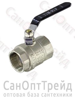 Кран шаровой усиленный никелированный ручка 1/2" В/В полнопроходной TiM 20124475 - фото 25179