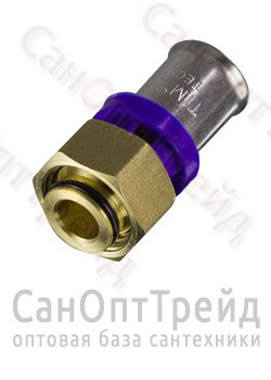 Муфта пресс с накидной гайкой 16 х 1/2" ВР (конус) TiM 20123007 - фото 25627