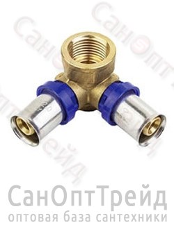 Тройник пресс с креплением и резьбой 16х1/2" ВР 160202 TiM 20123648 - фото 25641