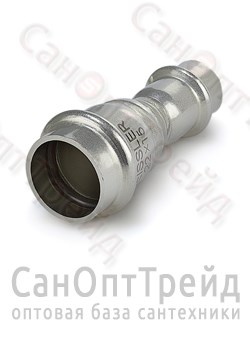 Муфта пресс двухраструбная переходная 22х15 нержавеющая сталь Zeissler 20126156 - фото 25668