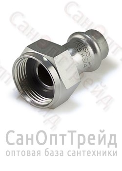 Муфта пресс с накидной гайкой 22х3/4"(ВР) нержавеющая сталь Zeissler 20126172 - фото 25673