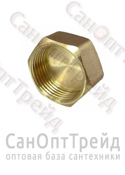 Гайка-заглушка 1-1/2" ВР латунь ТiМ 20123708 - фото 26135