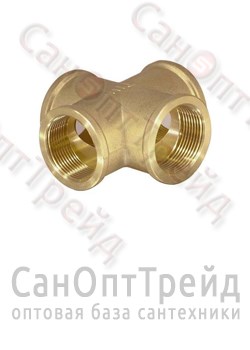 Крестовина 1"х1"х1"х1" ВР/ВР/ВР/ВР латунь ТiМ 20125809 - фото 26160