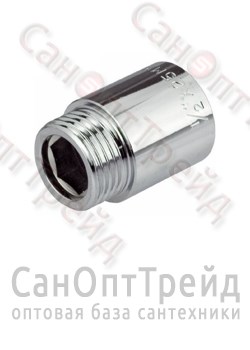 Гайка удлинительная 1/2"х80мм ВР/НР хром ТiМ 20124340 - фото 26633