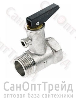 Предохранительный клапан для бойлера с ручкой 3/4" ВР/НР TiM 20123869 - фото 26945