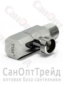Кран угловой с отражателем 1/2"х1/2" (НР/НР) для подключения приборов 5822 хром TiM 20126144