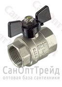 Кран шаровой усиленный никелированный бабочка 1/2" В/В полнопроходной TiM 20124469