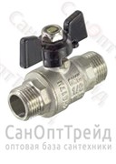 Кран шаровой усиленный никелированный бабочка 3/4" Н/Н полнопроходной TiM 20123938