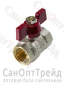 Кран шаровой облегченный никелированный бабочка 1" ВР/ВР TiM 20123943