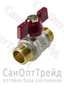 Кран шаровой облегченный никелированный бабочка 1/2" НР/НР TiM 20124891