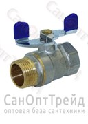 Кран шаровой ЭКОНОМ никелированный бабочка 3/4" ВР/НР TiM 20123657
