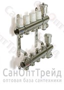 Коллекторная группа из латуни без расходомеров и кранов 1", 10 x 3/4" КВ010 TiM 20125704
