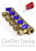 Коллектор с отсекающими кранами МП 3/4", 5 х 16 ТiМ 20124402