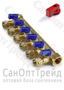Коллектор с отсекающими кранами МП 3/4", 6 х 16 ТiМ 20124403