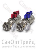 Кран шаровой прямой коллекторный с термометром 1" 308-4 TiM 20123102
