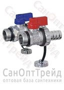 Кран шаровый коллекторный дренажный со штуцером и заглушкой 1/2" НР 310-2 TiM 20123103