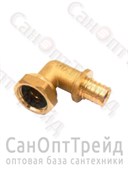 Угольник аксиальный с накидной гайкой и гильзой 16(2,2)х1/2" ВР TiM 20123742