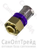 Муфта пресс с накидной гайкой 16 х 1/2" ВР (конус) TiM 20123007