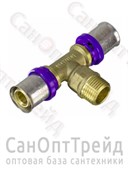 Тройник пресс с резьбой 16х1/2"НРх16 TiM 20125883