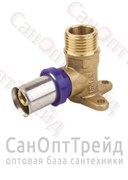 Угольник пресс с креплением и резьбой 16х1/2" НР TiM 20123647