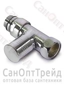 Вентиль прямой для полотенцесушителя (круг) 1"х1/2" ВР/НР хром TiM 20123815