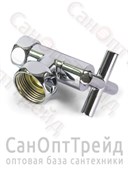 Вентиль угловой для полотенцесушителя (крест) 1"х1/2" ВР/ВР хром TiM 20123824