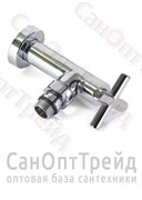 Вентиль угловой для полотенцесушителя (крест) 1/2"х1/2" НР/НР хром TiM 20123822