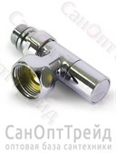 Вентиль угловой для полотенцесушителя (круг) 1"х1/2" ВР/НР хром TiM 20123820