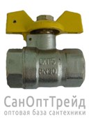 Кран шаровой ГАЗ 1" ВР/НР желтая бабочка ТМ 20124545