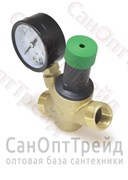 Редуктор снижения давления универсальный с манометром 6823A 3/4" НР/НР TiM 20123877