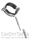 Хомут оцинкованный с саморезом и резиновым уплотнителем 47-51мм TiM 20123780